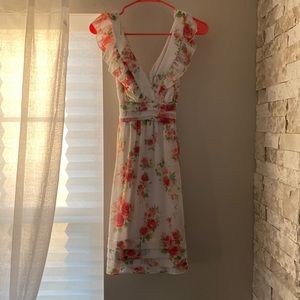 Floral tie back dress